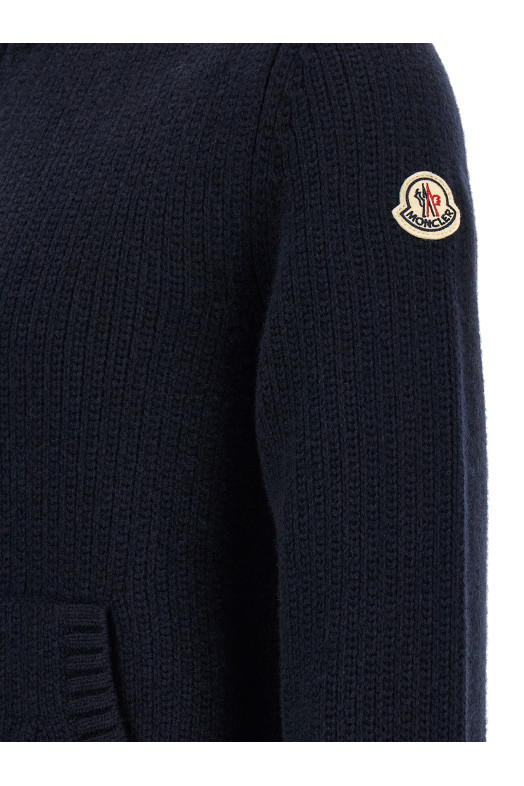 Wool and cashmere cardigan Blue
