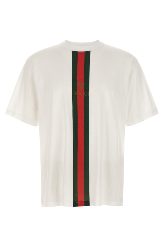 Gucci 'Nastro Web' T-shirt and emblem White