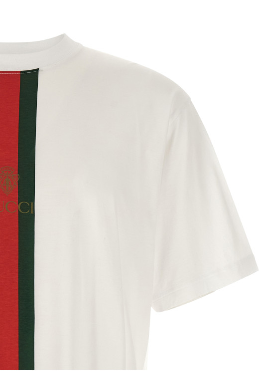 Gucci 'Nastro Web' T-shirt and emblem White