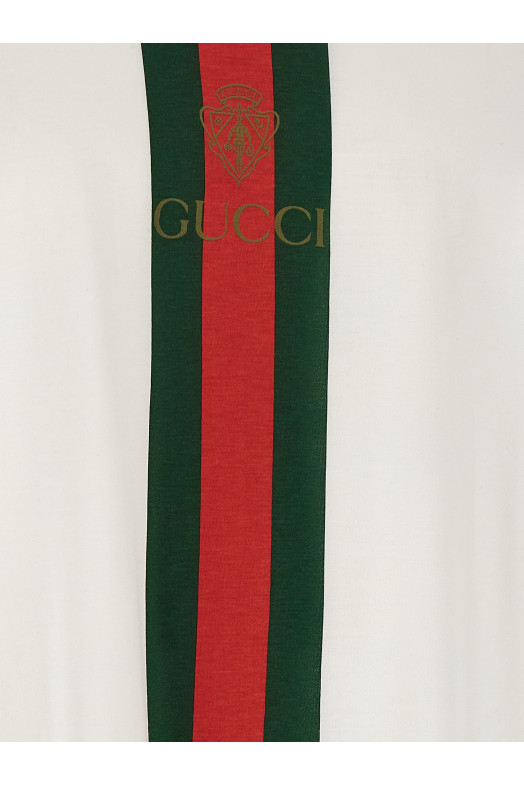 Gucci 'Nastro Web' T-shirt and emblem White