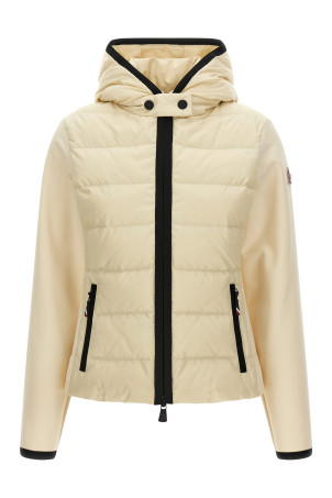 'Padded Zip-Up' cardigan White