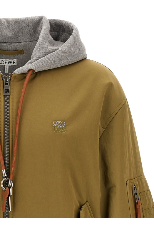 'Anagram' keychain bomber jacket Green