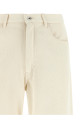 Noil silk pants White