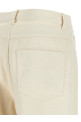 Noil silk pants White