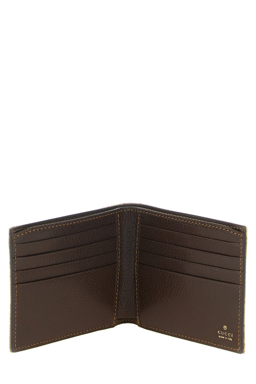 'Gucci Essence Classic' bi-fold wallet Beige