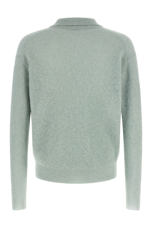 'Baby Suri Alpaca Sheer' polo shirt Green