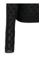 GG embroidery cardigan Black