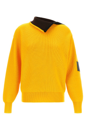 Asymmetrical neck sweater Yellow