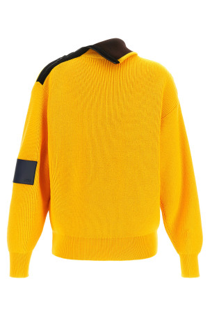 Asymmetrical neck sweater Yellow