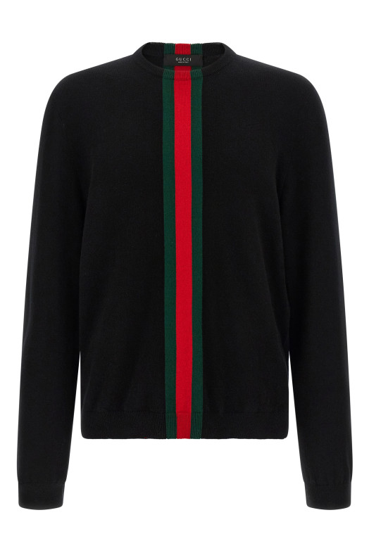 'Nastro Web' sweater Black