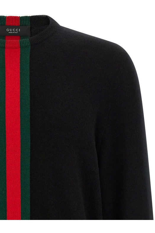 'Nastro Web' sweater Black