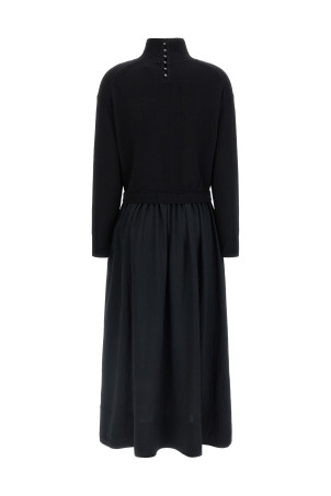 High neck dress Black
