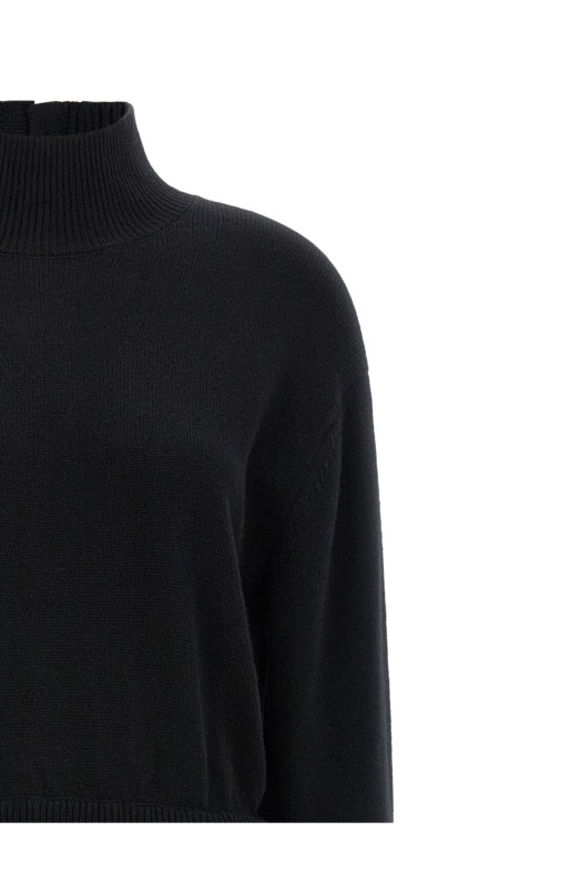 Платье с высоким воротником, чёрное POLO RALPH LAUREN 211B32168001