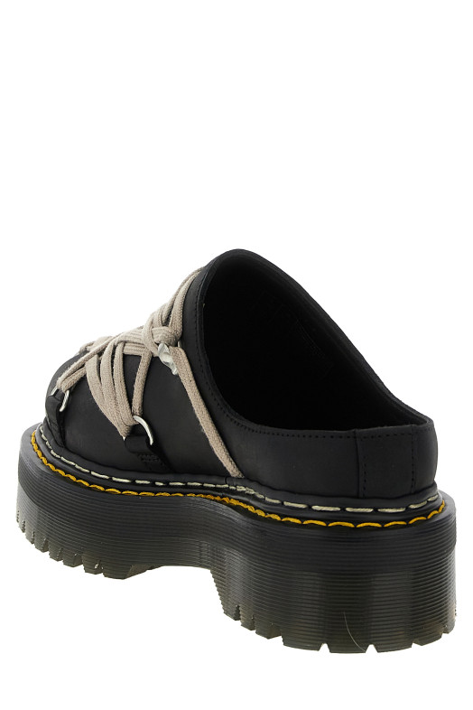 'QuadSoleMegalace®' mules Dr.Martens x RickOwens Black