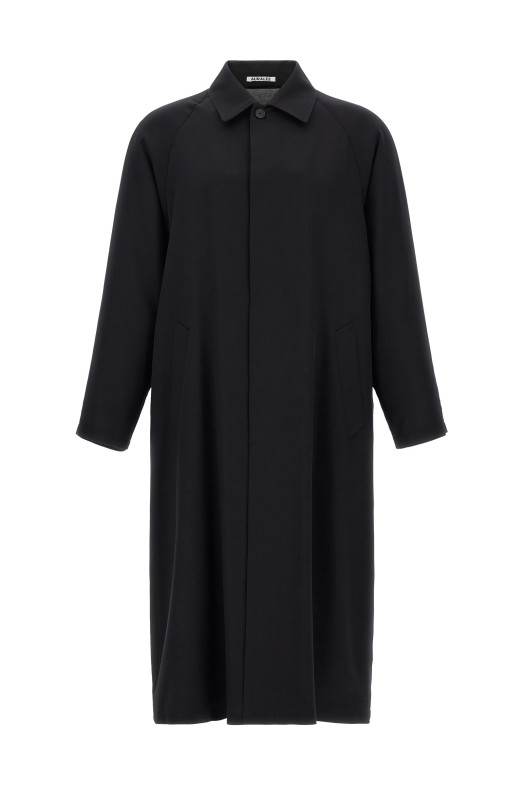 Пальто из ультратонкой шерсти, синее A26AC01TWDARKNAVYMIXGREEN