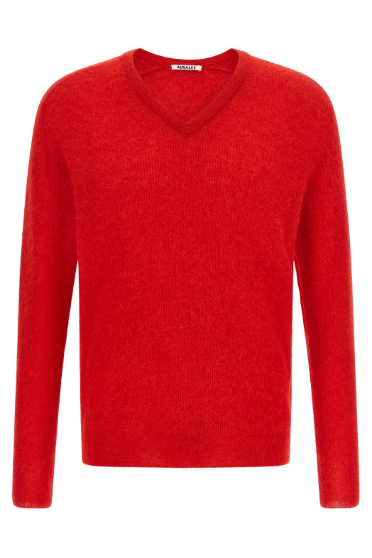 'Baby Suri Alpaca Sheer' sweater Red