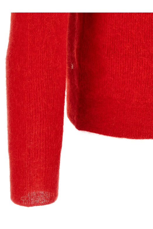 'Baby Suri Alpaca Sheer' sweater Red