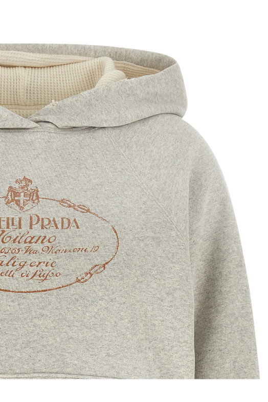 Худи с откидным капюшоном, многоцветное PRADA 134736SOOO6104F0AK9