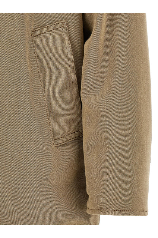 Wool and leather reversible jacket Multicolor