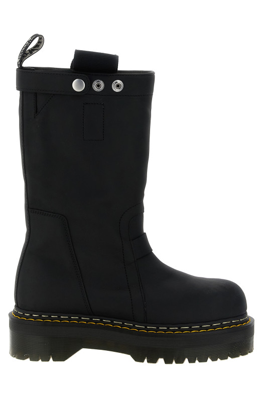 'Quad Sole Pull On' Dr.Martens x RickOwens boots Black