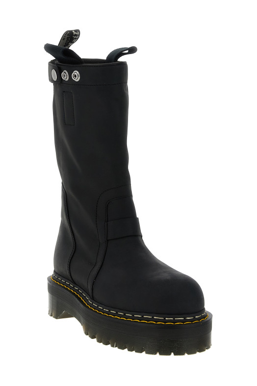 'Quad Sole Pull On' Dr.Martens x RickOwens boots Black