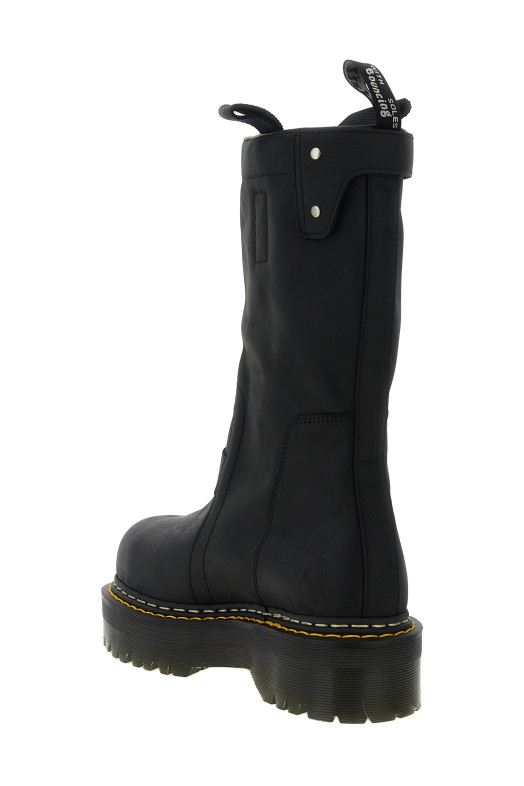 'Quad Sole Pull On' Dr.Martens x RickOwens boots Black