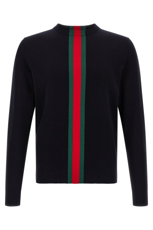 'Nastro Web' sweater Blue