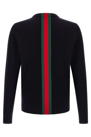 'Nastro Web' sweater Blue