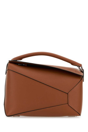 Brown leather Puzzle Edge handbag Beige LOEWE (A510P49X14)