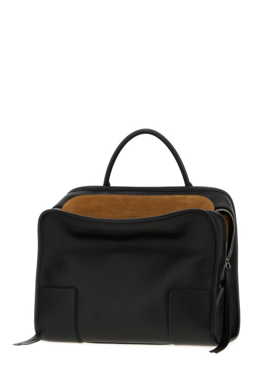 Black leather Amazona 180 X shopping bag Black LOEWE (B039AZLX01)