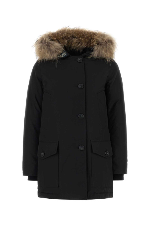 Black cotton blend Arctic down jacket Black WOOLRICH (CFWWOU0540FBUT0001)