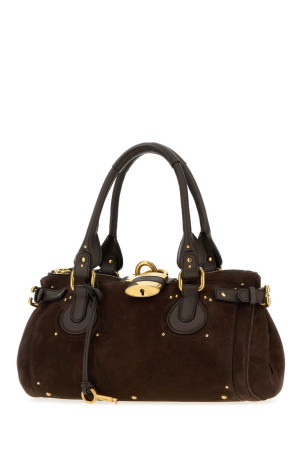 Dark brown suede Paddington shopping bag CHLOE (CH26AS802S77)