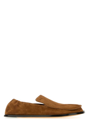 Camel suede Flex loafers Bordeaux LOEWE (MLFL290X01)