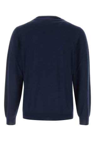 Navy blue wool sweater FEDELI (MU007012)