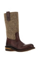 Two-tone felt and leather boots MIU MIU (5U744EF0453ZQ6)
