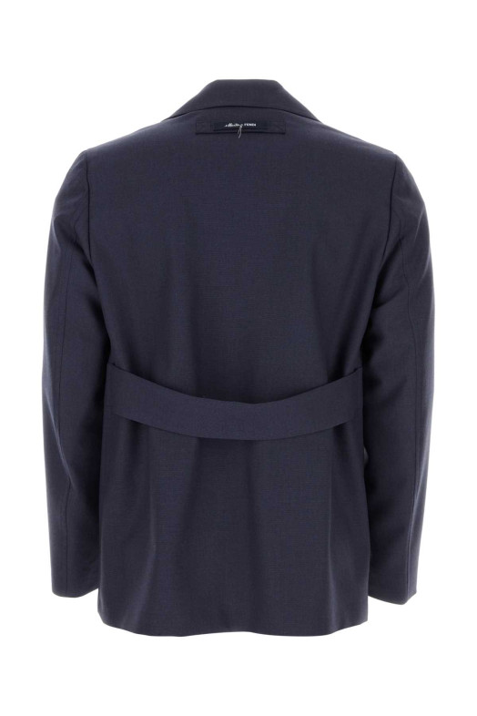 Синий шерстяной блейзер FENDI (FJ0797AR8S)