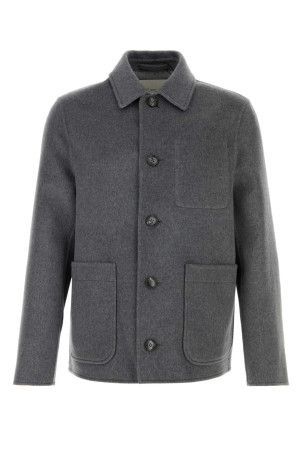 Grey wool blend blazer AMI (HJK844WV0217)