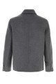 Серый блейзер из шерстяной смеси AMI (HJK844WV0217) AMI PARIS