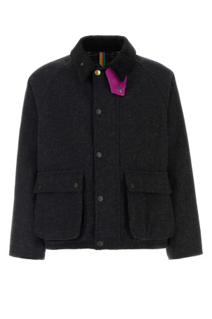 Charcoal wool Barbour x Paul Smith jacket BARBOUR X PAUL SMITH (MWO0318)