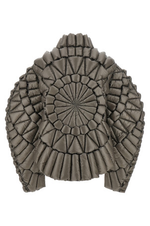 Сіра 3D-пухова куртка Сіра AWT019LIGHTGREY