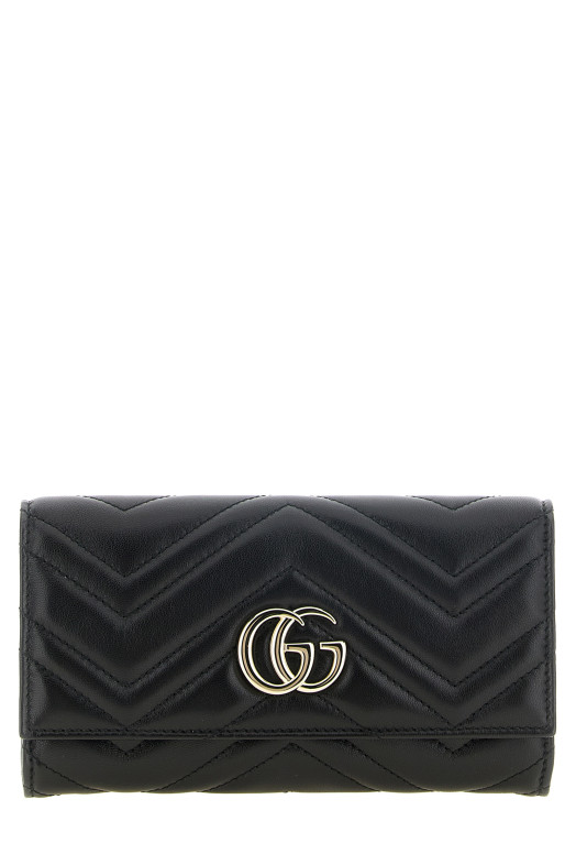 Черный кошелек «Continental — GG Marmont» Черный 443436AAFAX1000