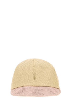 Бейсболка из бежевой канвы PRADA (1HC5182ZP4)