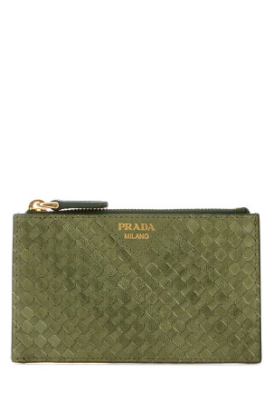 Зелений шкіряний картхолдер PRADA (1MC0862BE1)