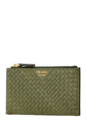 Зелений шкіряний картхолдер PRADA (1MC0862BE1)