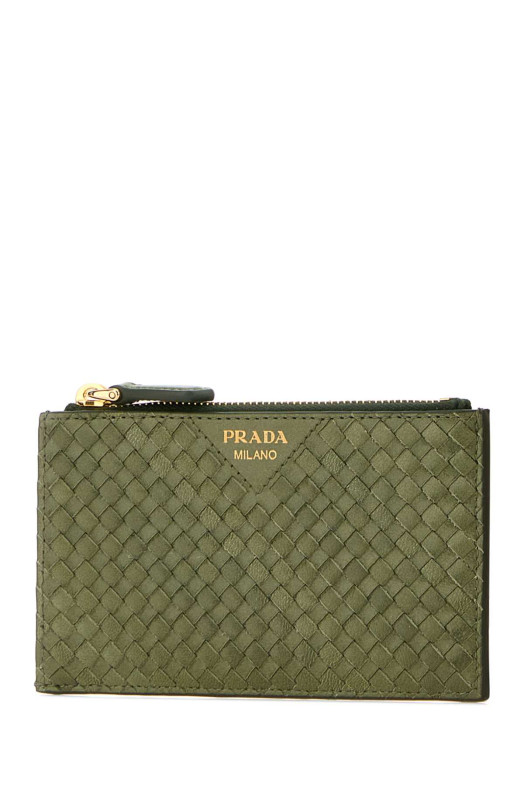 Зелёный кожаный держатель для карт PRADA (1MC0862BE1)