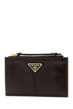 Темно-коричневый кожаный держатель для карт PRADA (1MC0862CYR)
