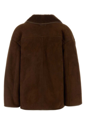 Chocolate shearling jacket Bordeaux SANTORO (51076D)