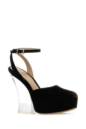 Black suede Fendi Illusion sandals Black FENDI (8X9107NBK)