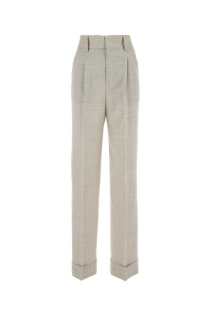 Melange light grey stretch wool blend pant Multicolor PHILOSOPHY DI LORENZO SERAFINI (A03070726)