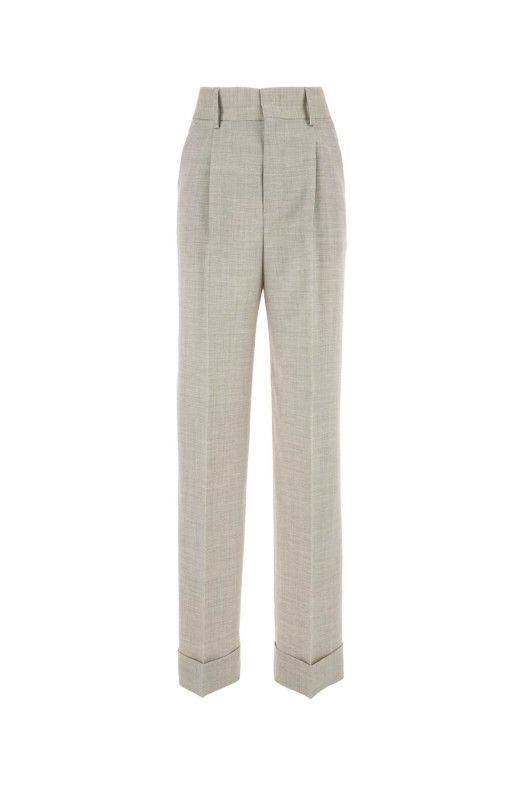 Melange light grey stretch wool blend pant Multicolor PHILOSOPHY DI LORENZO SERAFINI (A03070726)